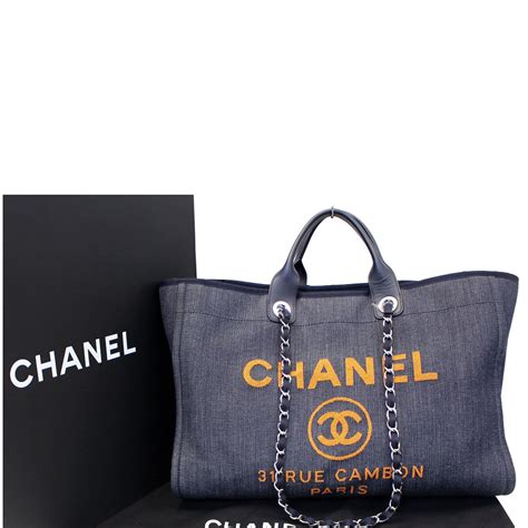 chanel medium denim deauville shopping tote|chanel deauville large canvas bags.